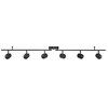 Designers Fountain 4.33 ft 6-Light Black Integrated LED Track Lighting Kit with Adjustable Bar & 6-Rotating Track Heads EVT61047D3-05